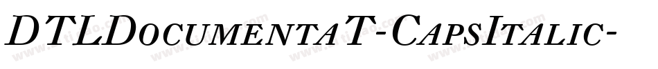 DTLDocumentaT-CapsItalic字体转换