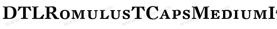 DTLRomulusTCapsMediumItalic字体转换