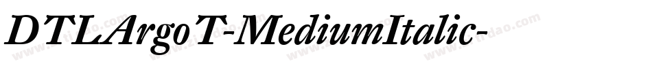 DTLArgoT-MediumItalic字体转换