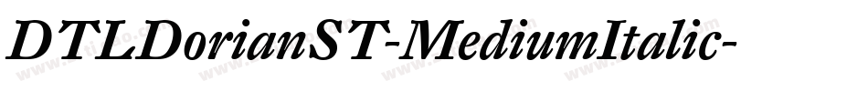DTLDorianST-MediumItalic字体转换