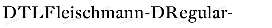 DTLFleischmann-DRegular字体转换