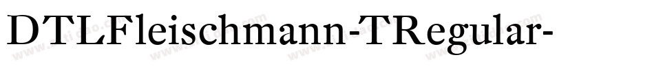 DTLFleischmann-TRegular字体转换