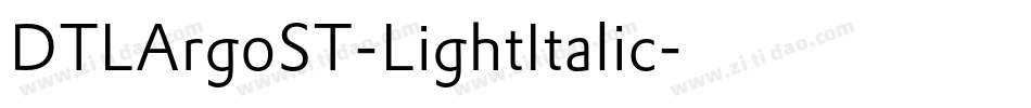 DTLArgoST-LightItalic字体转换