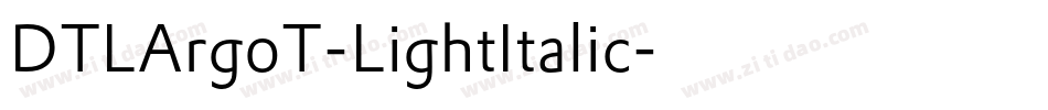 DTLArgoT-LightItalic字体转换