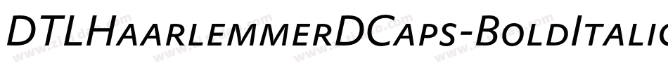 DTLHaarlemmerDCaps-BoldItalic字体转换