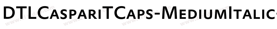 DTLCaspariTCaps-MediumItalic字体转换