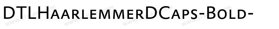 DTLHaarlemmerDCaps-Bold字体转换