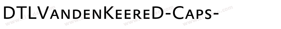 DTLVandenKeereD-Caps字体转换