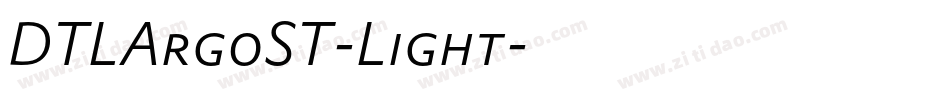 DTLArgoST-Light字体转换