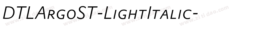 DTLArgoST-LightItalic字体转换