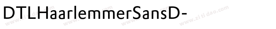 DTLHaarlemmerSansD字体转换