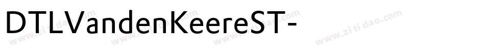 DTLVandenKeereST字体转换