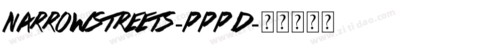 NarrowStreets-Pppd字体转换