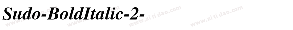 Sudo-BoldItalic-2字体转换