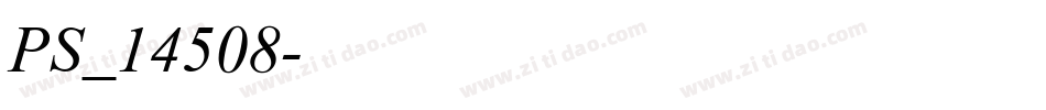 PS_14508字体转换
