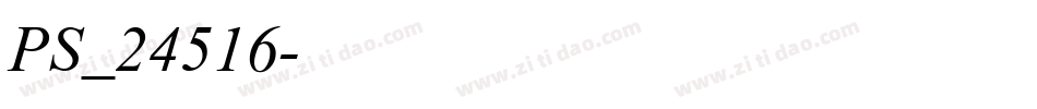 PS_24516字体转换