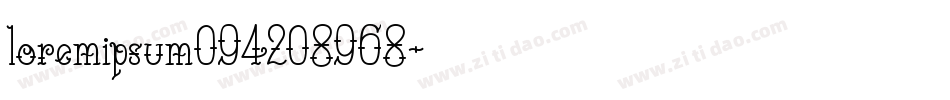 loremipsum094208968字体转换