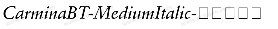 CarminaBT-MediumItalic字体转换