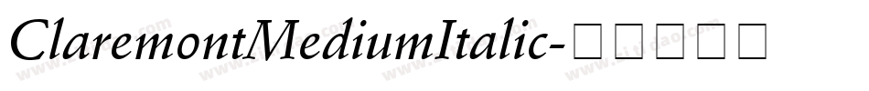 ClaremontMediumItalic字体转换