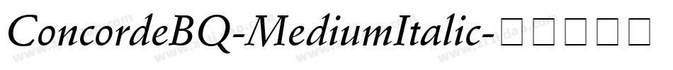 ConcordeBQ-MediumItalic字体转换