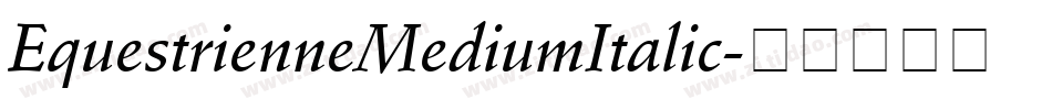 EquestrienneMediumItalic字体转换