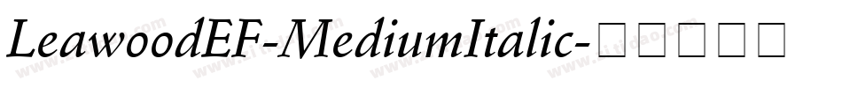 LeawoodEF-MediumItalic字体转换