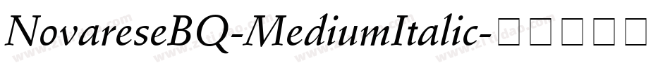 NovareseBQ-MediumItalic字体转换