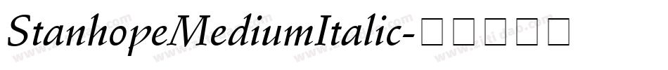 StanhopeMediumItalic字体转换