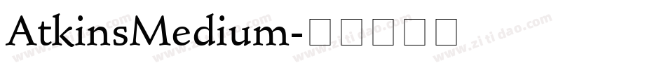 AtkinsMedium字体转换