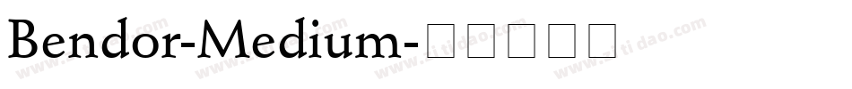 Bendor-Medium字体转换