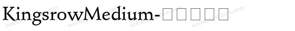 KingsrowMedium字体转换