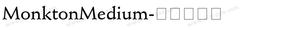 MonktonMedium字体转换