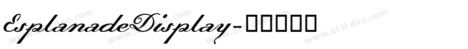 EsplanadeDisplay字体转换