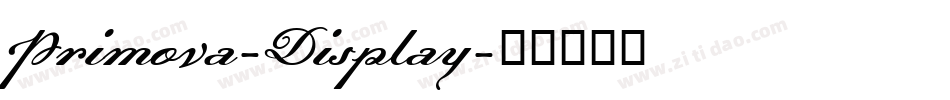 Primova-Display字体转换 Primova-Display字体转换
