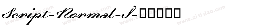 Script-Normal-I字体转换