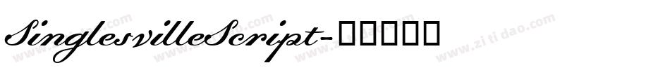 SinglesvilleScript字体转换