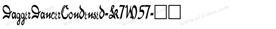 DaggerDancerCondensed-K7W57字体转换