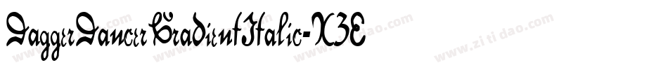 DaggerDancerGradientItalic-X3E9d字体转换