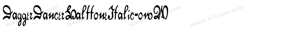 DaggerDancerHalftoneItalic-owM50字体转换