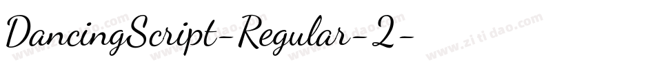 DancingScript-Regular-2字体转换