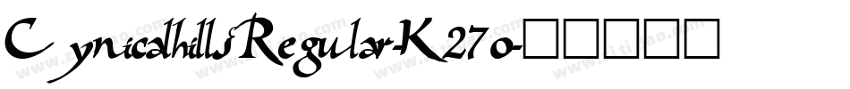 CynicalhillsRegular-K27o字体转换