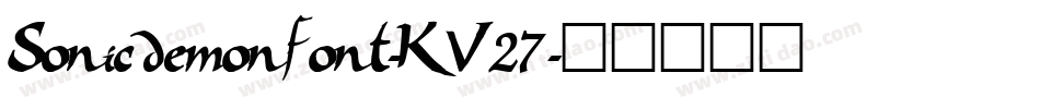 Sonicdemonfont-KV27字体转换