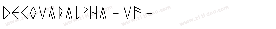 DecovarAlpha-VF字体转换