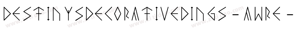 DestinysDecorativeDings-aWrE字体转换