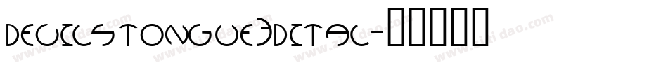 devilstongue3dital字体转换