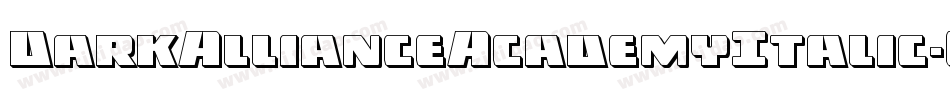 DarkAllianceAcademyItalic-O4KP字体转换
