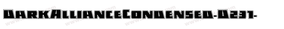 DarkAllianceCondensed-D231字体转换