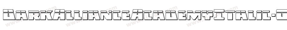 DarkAllianceAcademyItalic-O4KP字体转换