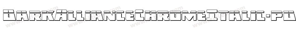 DarkAllianceChromeItalic-pdpr字体转换