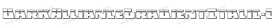 DarkAllianceGradientItalic-G9nD字体转换
